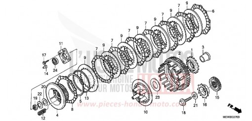 EMBRAYAGE NT700VB de 2011